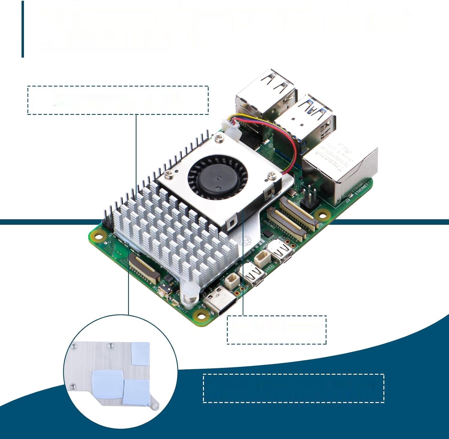 GeeekPi Zestaw Startowy dla Raspberry Pi 5 8GB z M.2 NVMe SSD i akcesoriami