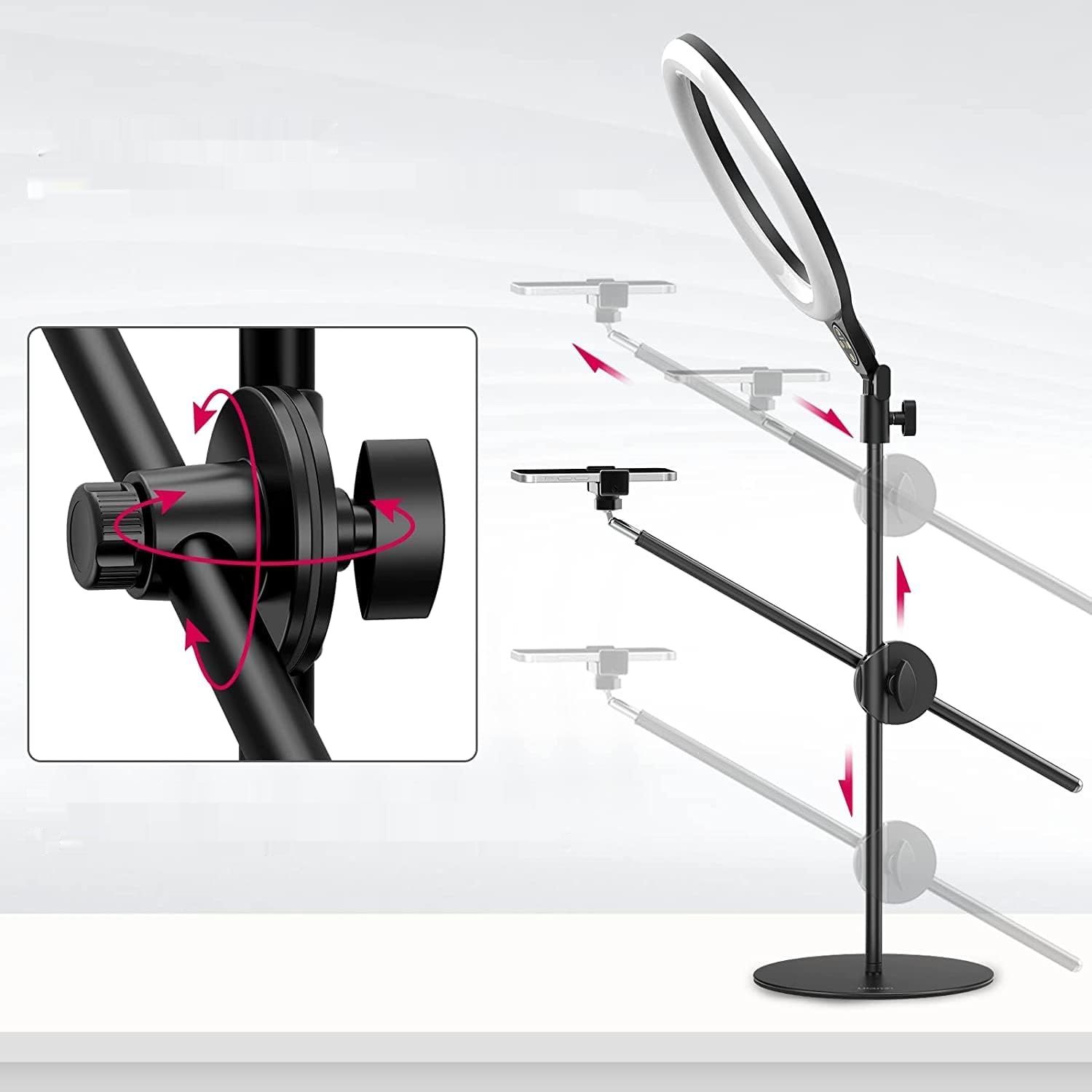 10&#39;&#39; Pierścieniowa Lampa, ULANZI, 3500k-6500K, na Telefon, do TikToka, Makijażu