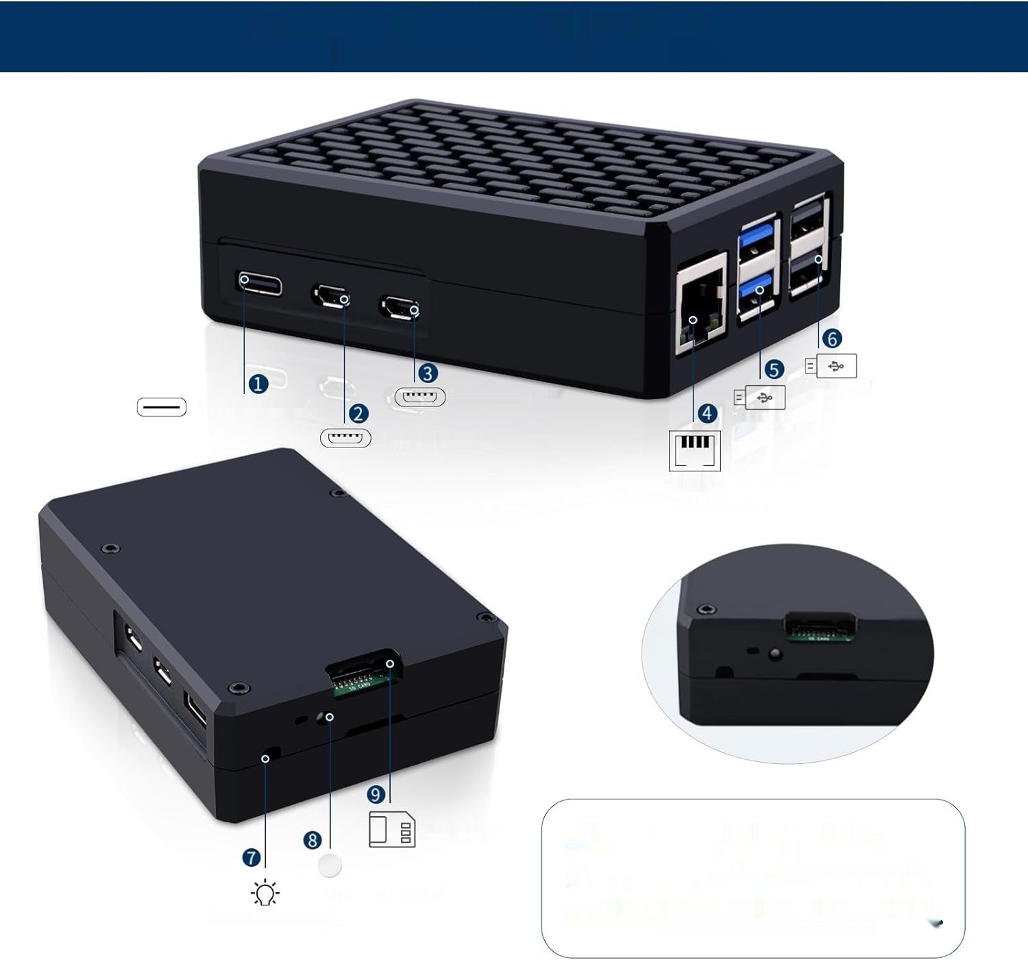 GeeekPi Raspberry Pi 5 8GB, obudowa, SD 64GB, 2x HDMI, zasilacz USB-C 27W.