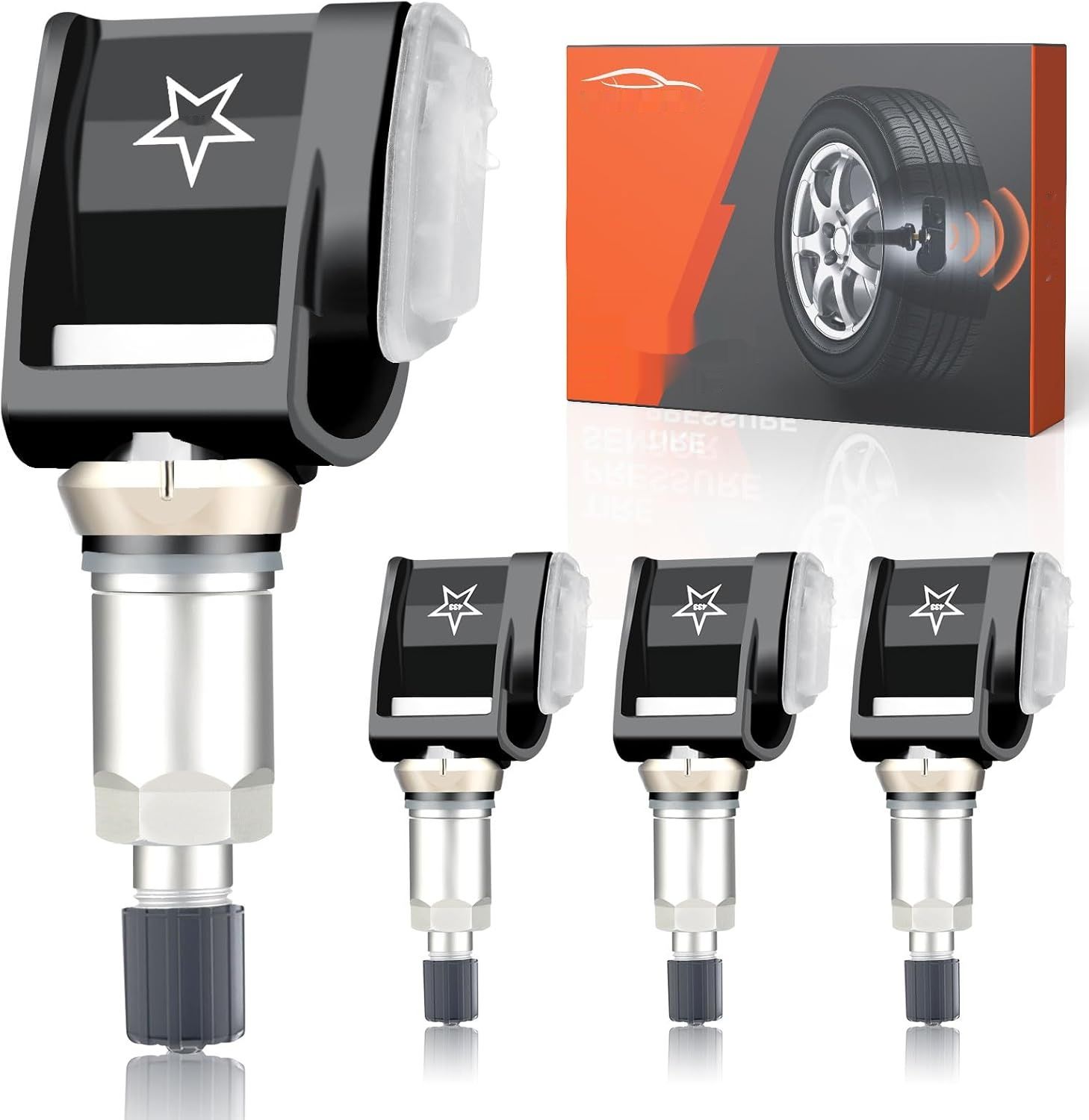 GEARZAAR ACLONG TPMS Sensor 433 MHz dla BMW, TPM 36106872774, 4 szt.