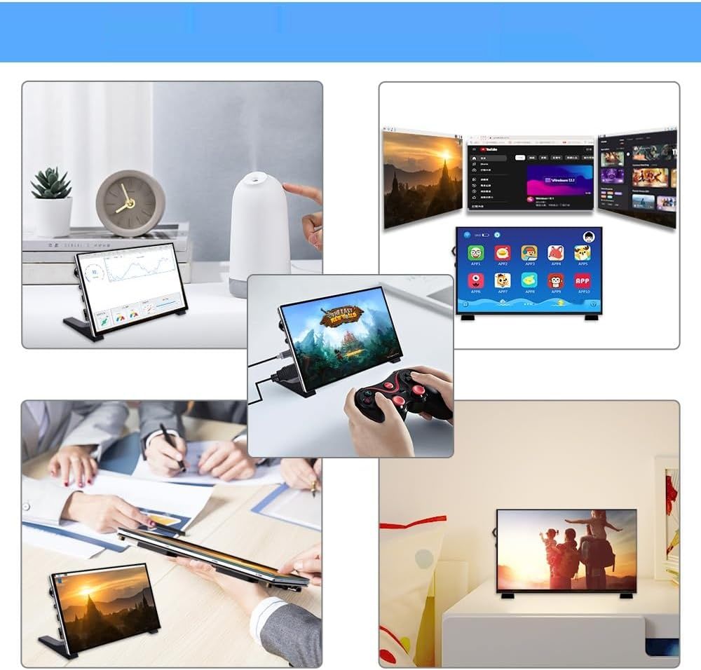 Ekran dotykowy 7&quot;, LCD IPS, HDMI, kompatybilny z Raspberry Pi 5/4B/3B+.