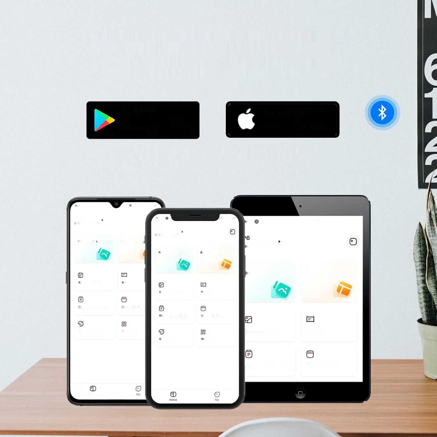 vretti Mini drukarka Bluetooth 300 DPI, kieszonkowa do zdjęć, 10 etykiet