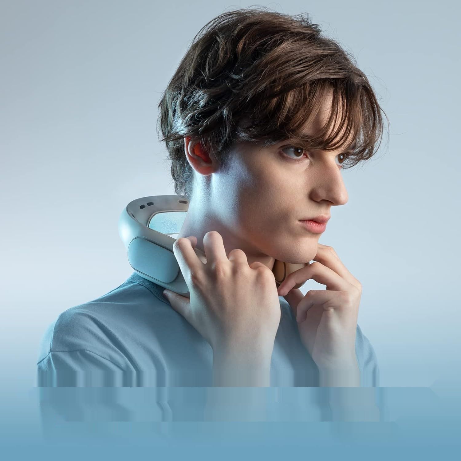 JISULIFE wentylator, osobisty wentylator USB, bezłopatkowy, ładowalny.