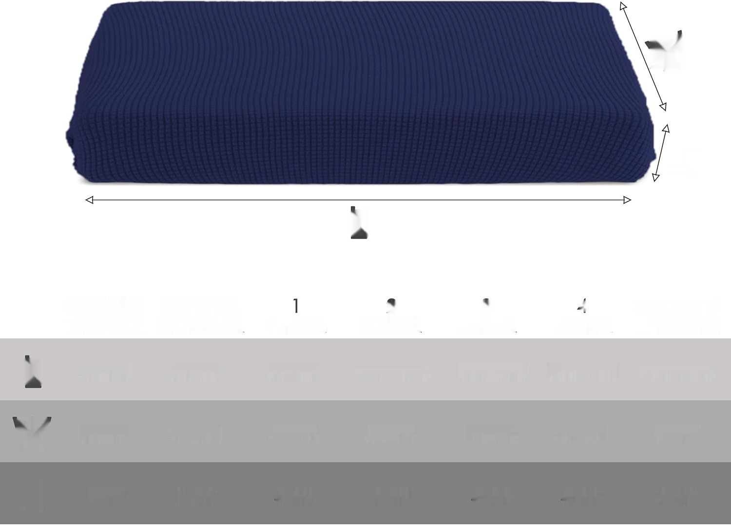 HOMEYA - Poszewka na poduszkę, elastyczna tkanina (granatowy, 170x50x20)