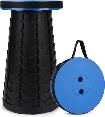 Przenośny taboret teleskopowy 2. generacji, max 180,1 kg (Niebieski)