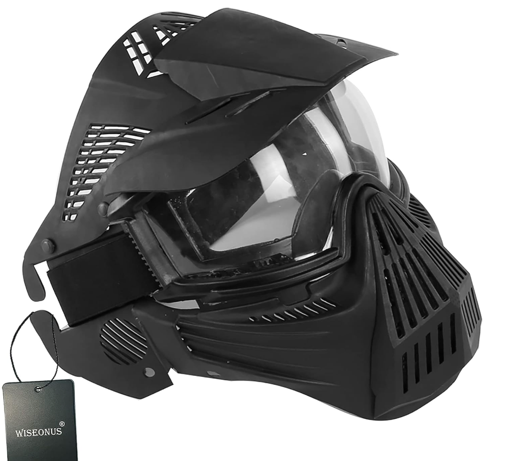 Pełnotwarzowa maska taktyczna do paintballa.