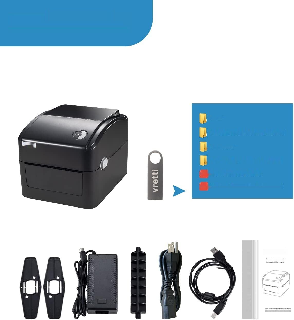 Drukarka termiczna WiFi DHL, etykiety USB dla DHL DPD UPS FedEx