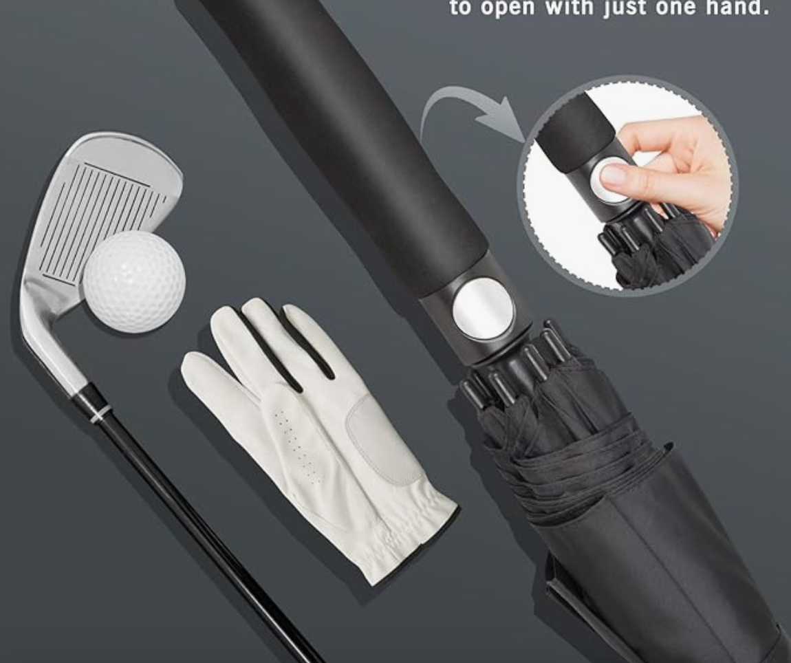 ZOMAKE Parasol golfowy 137 cm, duże wiatroszczelne parasole, automatycznie otwierany