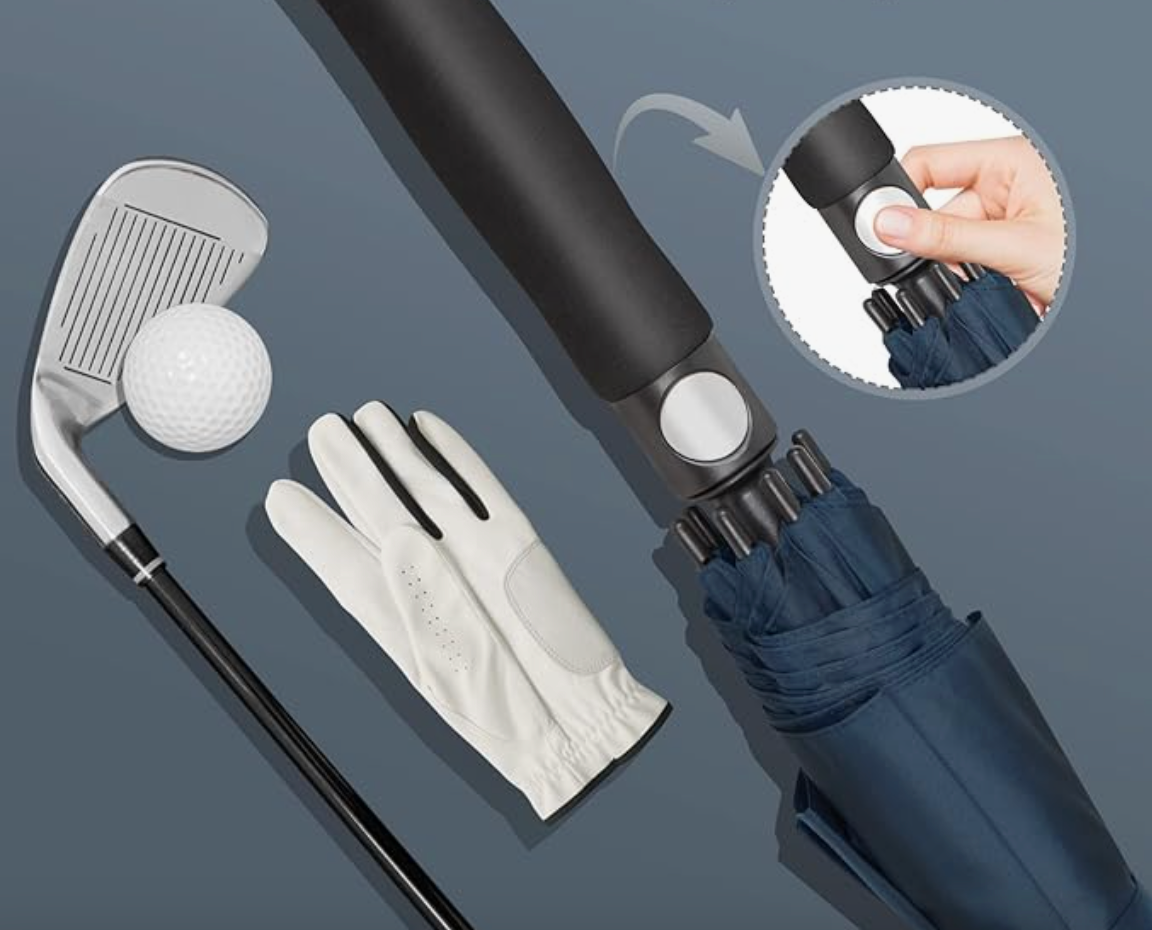 ZOMAKE Parasol golfowy 157 cm, duże wiatroszczelne parasole, automatycznie otwierany