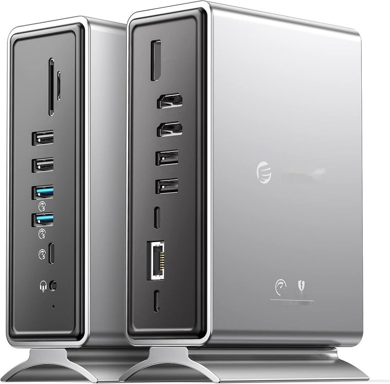 ORICO Stacja dokująca 15 w 1 z podwójnym 4K, 2 HDMI, USB, 100W PD, RJ45.