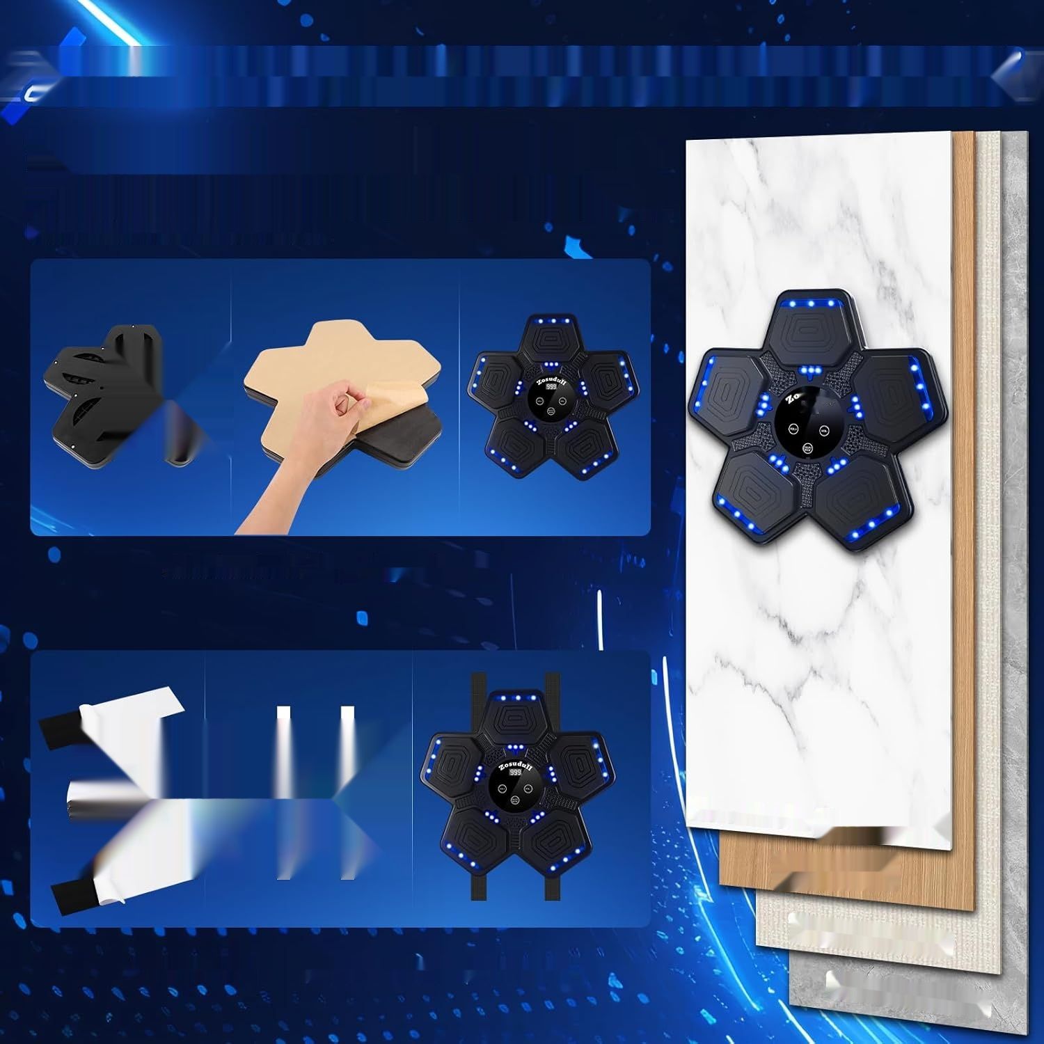 Muzyczna Maszyna Boksująca z LED i Bluetooth