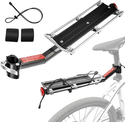 WIYETY Bagażnik rowerowy: Aluminiowy, regulowany, do roweru górskiego, 30 funtów