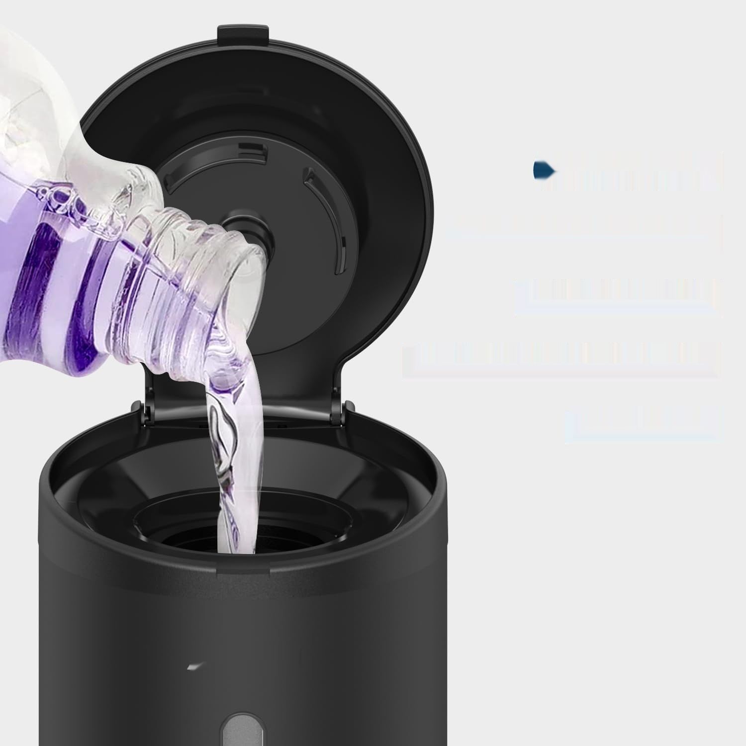 AIKE AK1205C Dozownik Mydła 800 ML, stal nierdzewna, matowa czerń