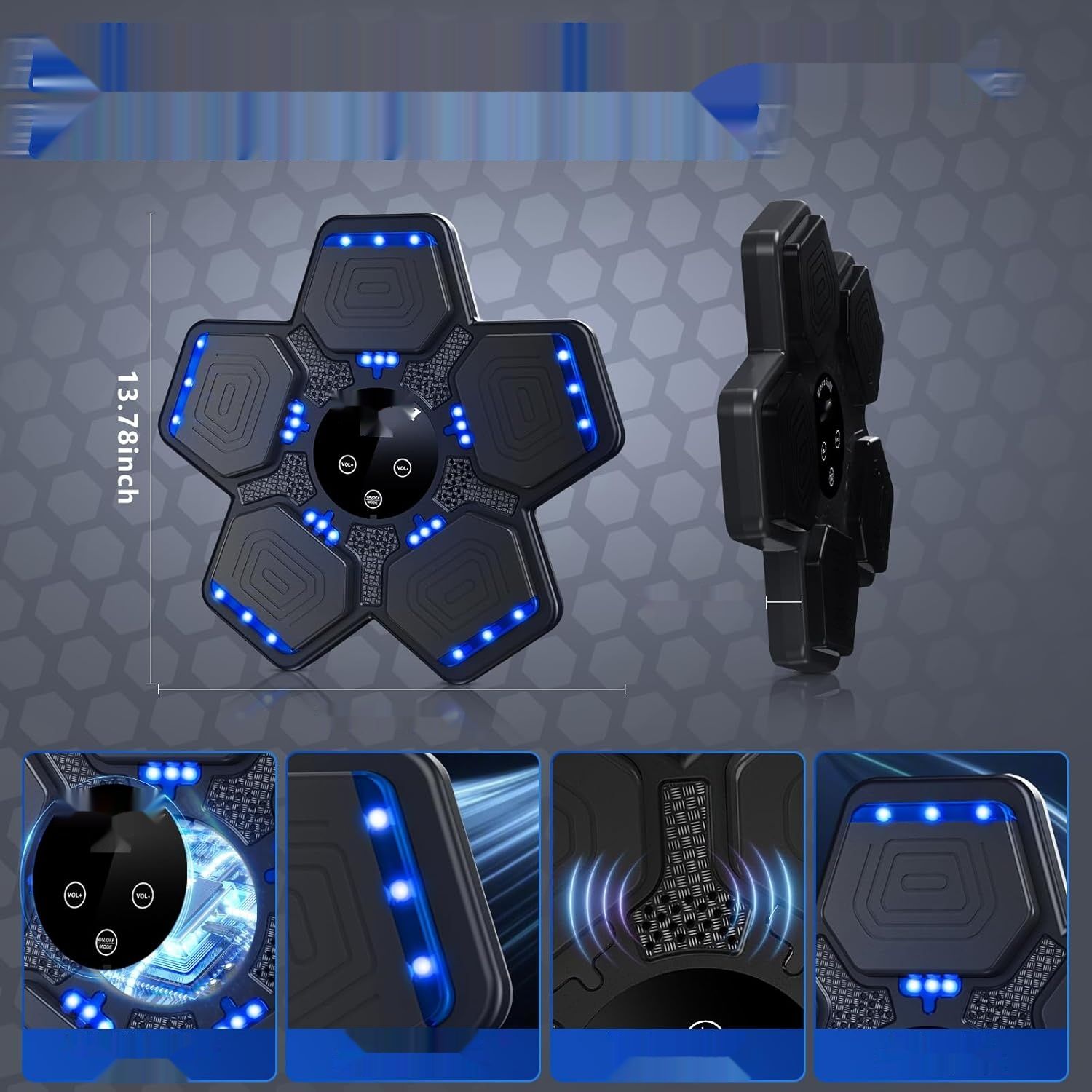 Muzyczna Maszyna Boksująca z LED i Bluetooth