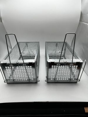 Humanitarna metalowa pułapka-klatka na szczury.