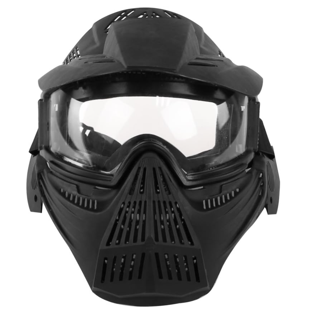 Pełnotwarzowa maska taktyczna do paintballa.