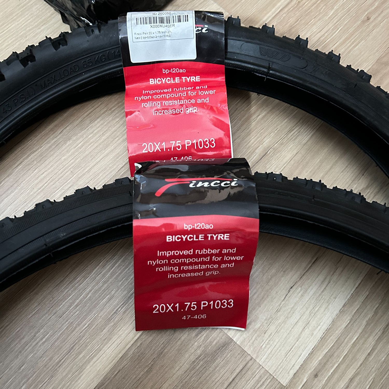 Fincci Opony Rowerowe 20 Calowe BMX 20x1.75 47-406, Komplet Opon Pakiet