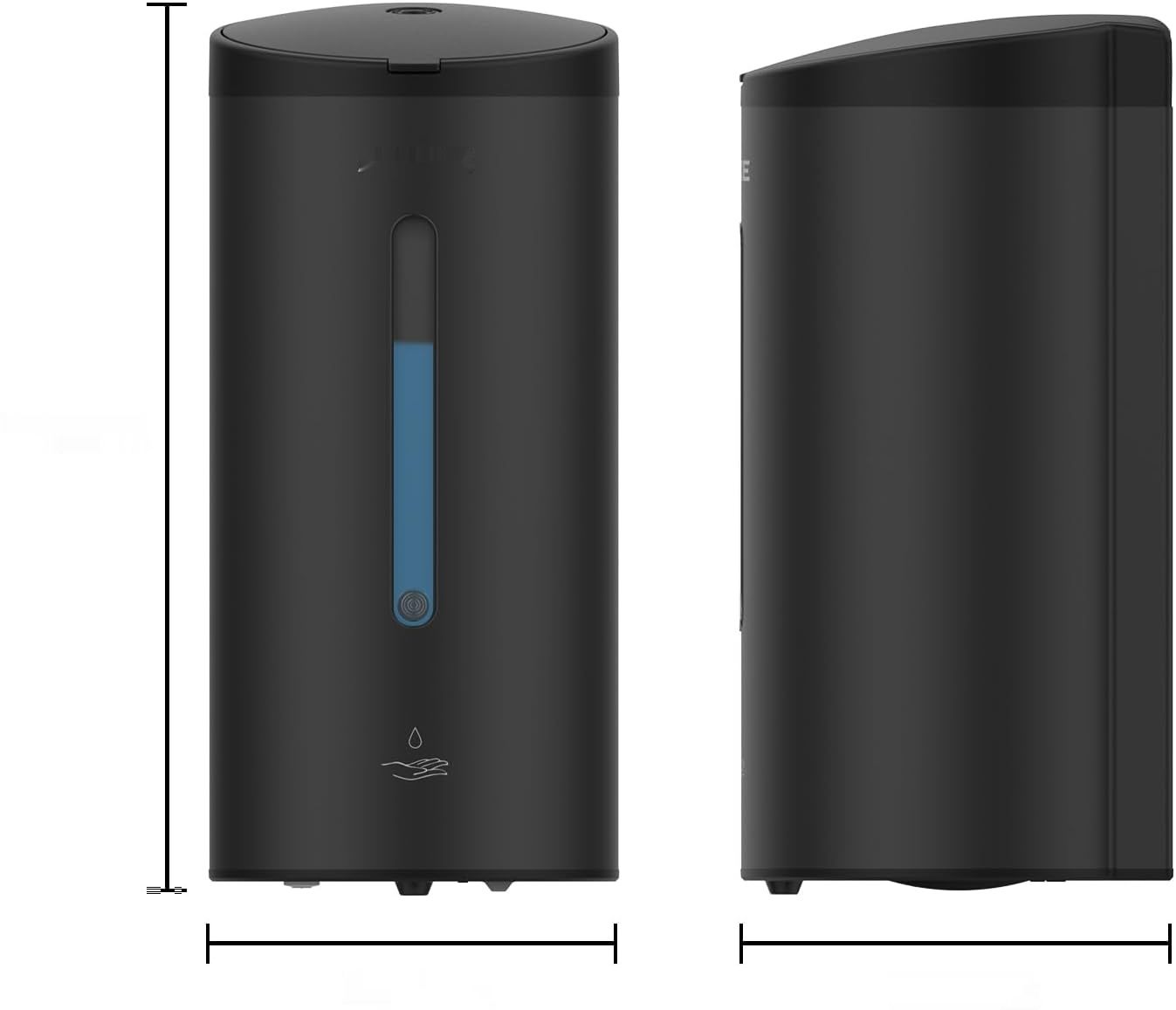 AIKE AK1205C Dozownik Mydła 800 ML, stal nierdzewna, matowa czerń