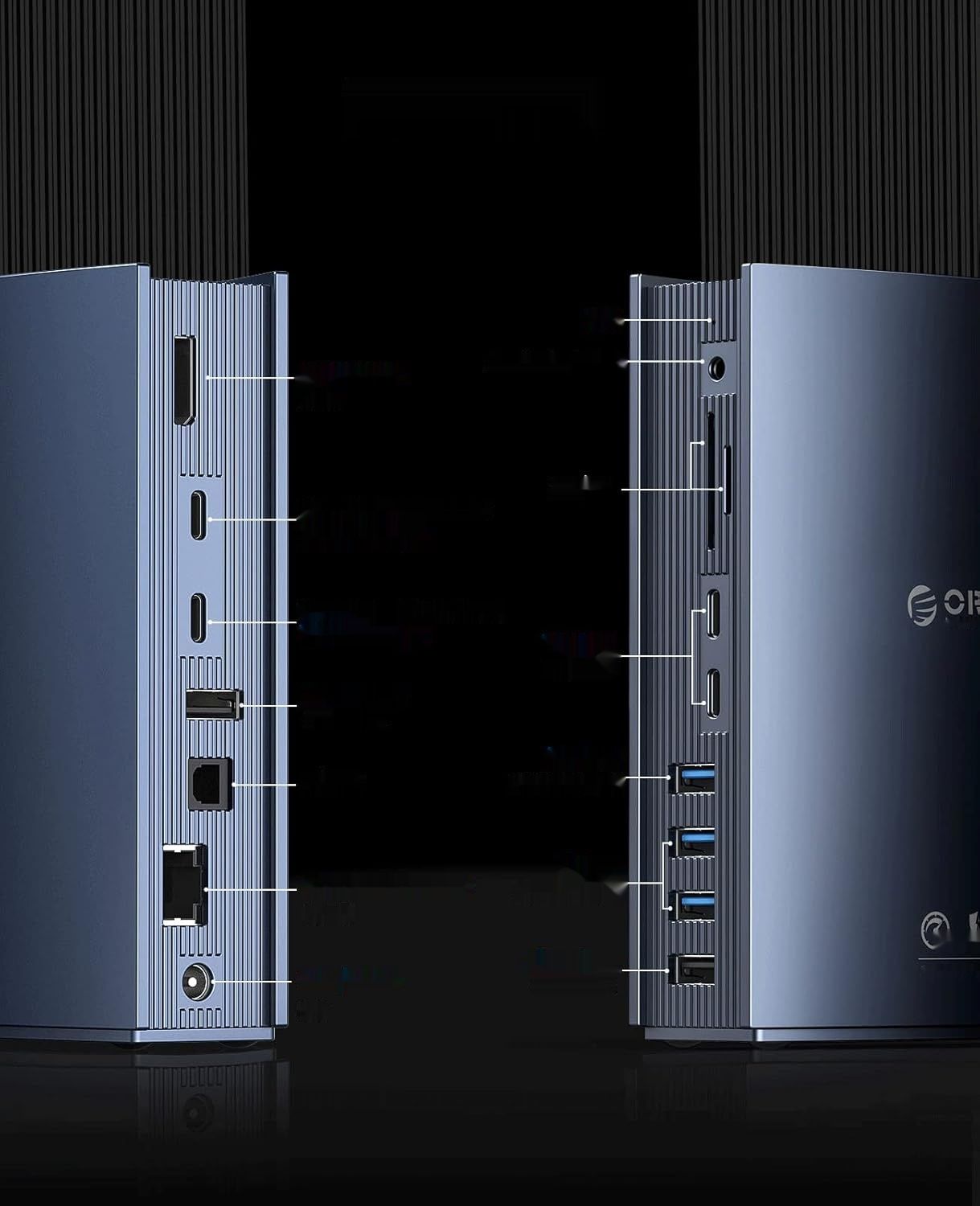 ORICO 15 w 1 Thunderbolt 3 stacja dokująca, 60W, 40Gbps, dual 4K 60Hz