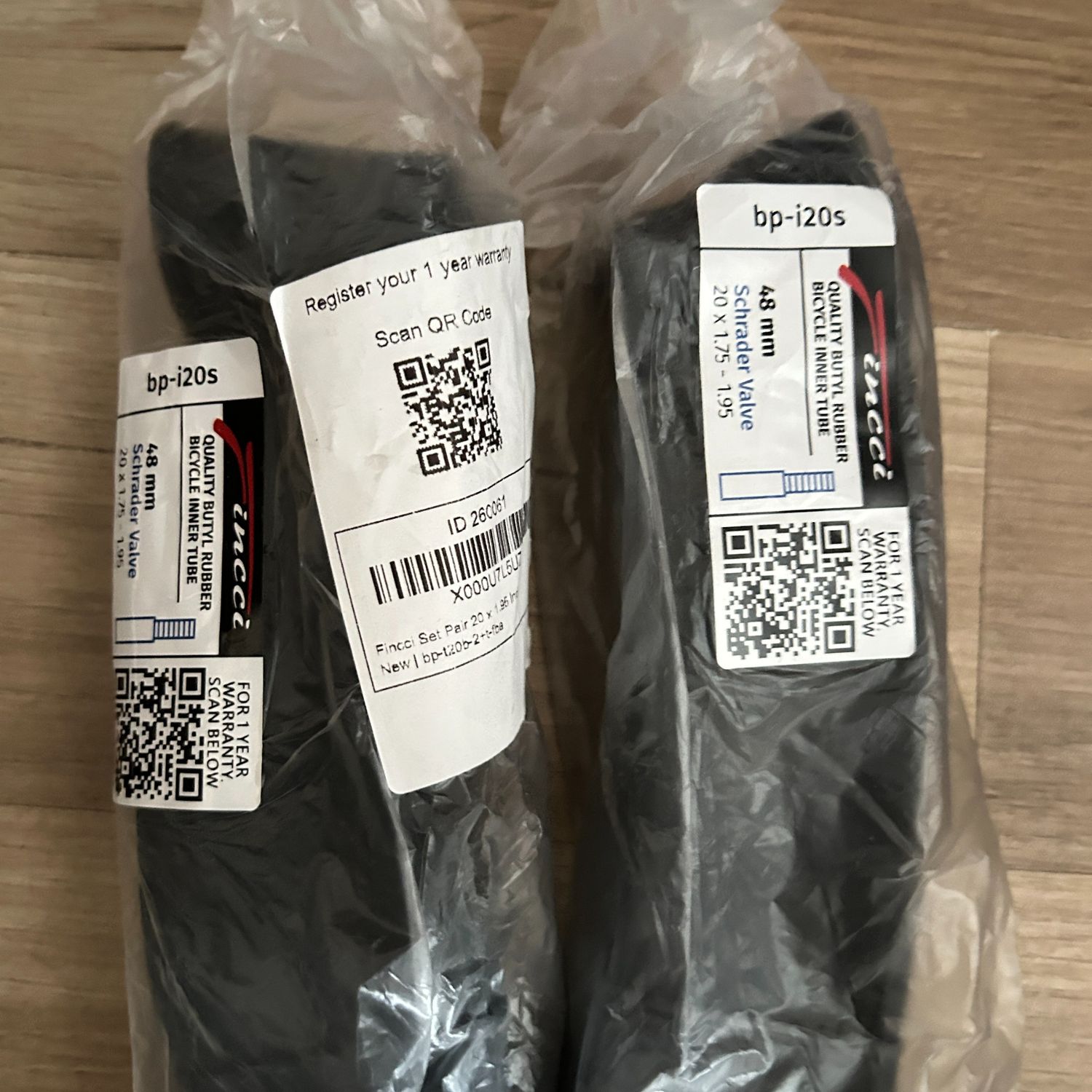 Fincci Para opon BMX 20x1,95 z dętkami Schradera – 2 sztuki, MTB.