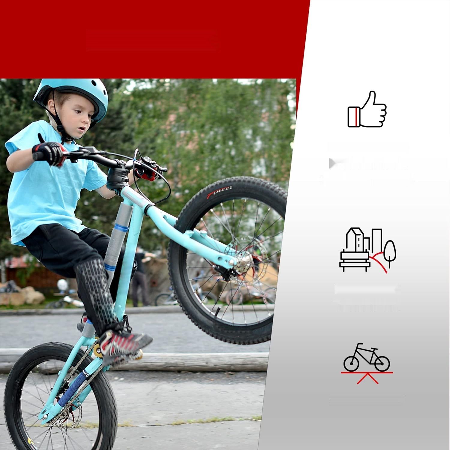 Fincci Para opon BMX 20x1,95 z dętkami Schradera – 2 sztuki, MTB.