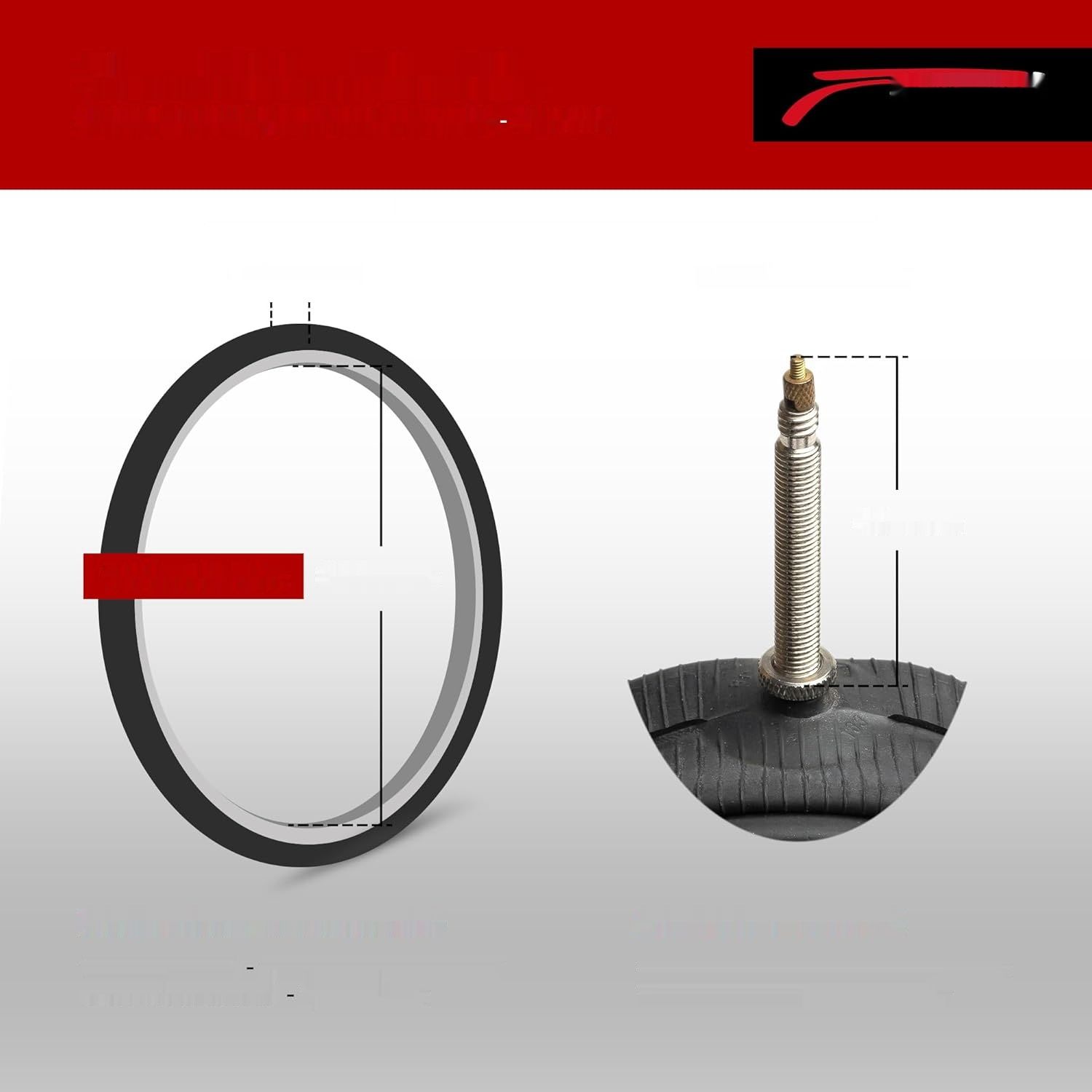 Fincci Rowerowa Dętka 28&quot; 700x32c 35c 38c, Presta do E-bike, Szosowy, Wyścigowy