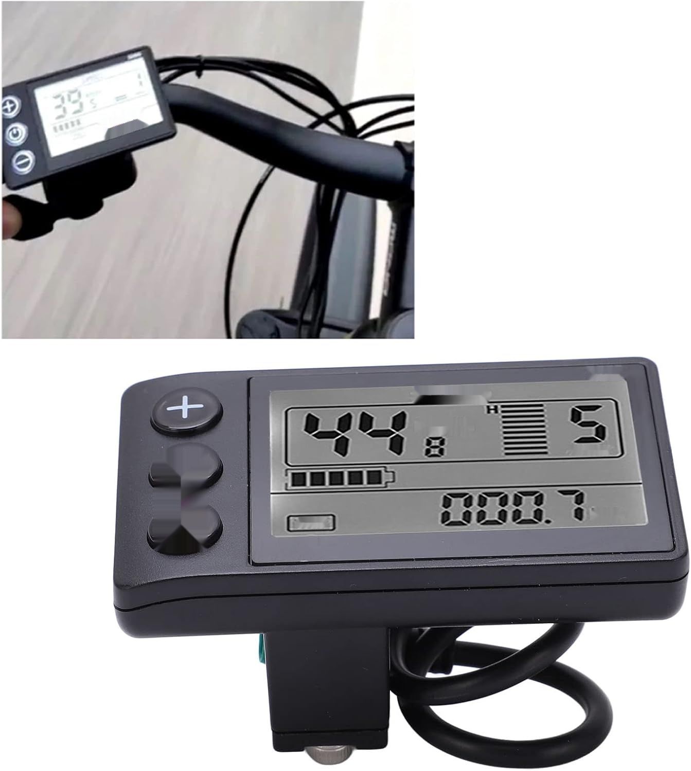 Cuifati Elektryczny wyświetlacz LCD, wodoodporny prędkościomierz do e-rowerów