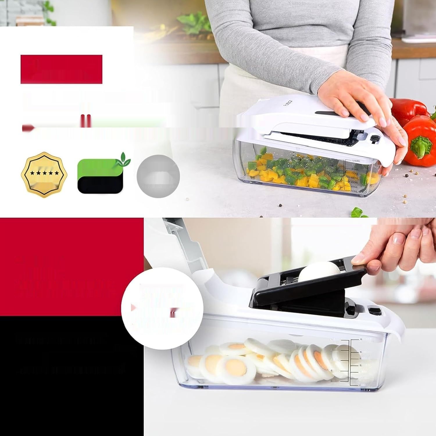 Krajalnica do warzyw 9-w-1 - Biały