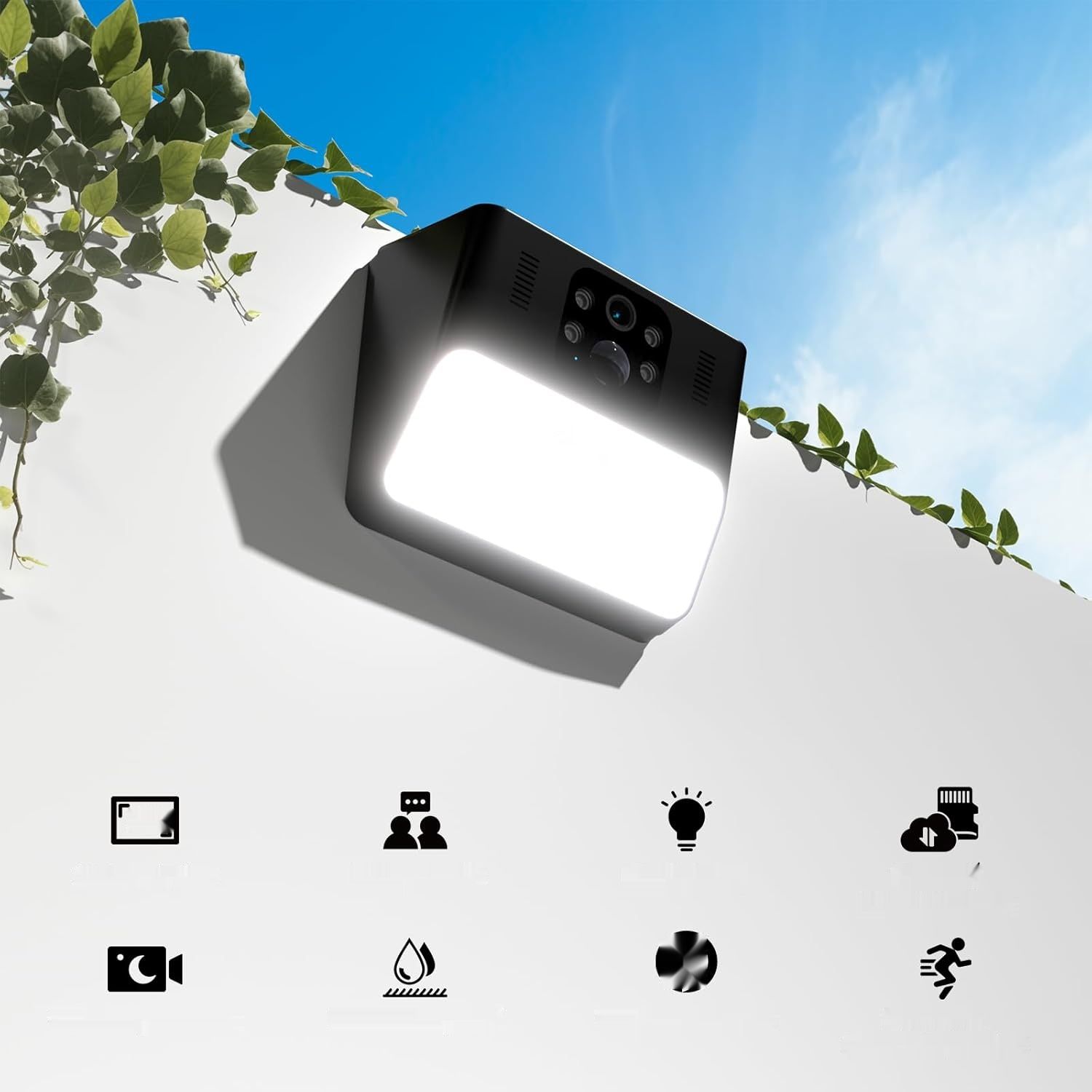 Zewnętrzna kamera do monitoringu 2K, WLAN, WiFi, wodoszczelna IP65.