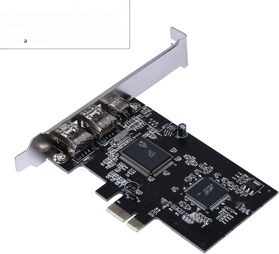 Cuifati PCIe, Kontroler Adapter IEEE 1394, 4 Porty (3x6 Pin, 1x4 Pin).
