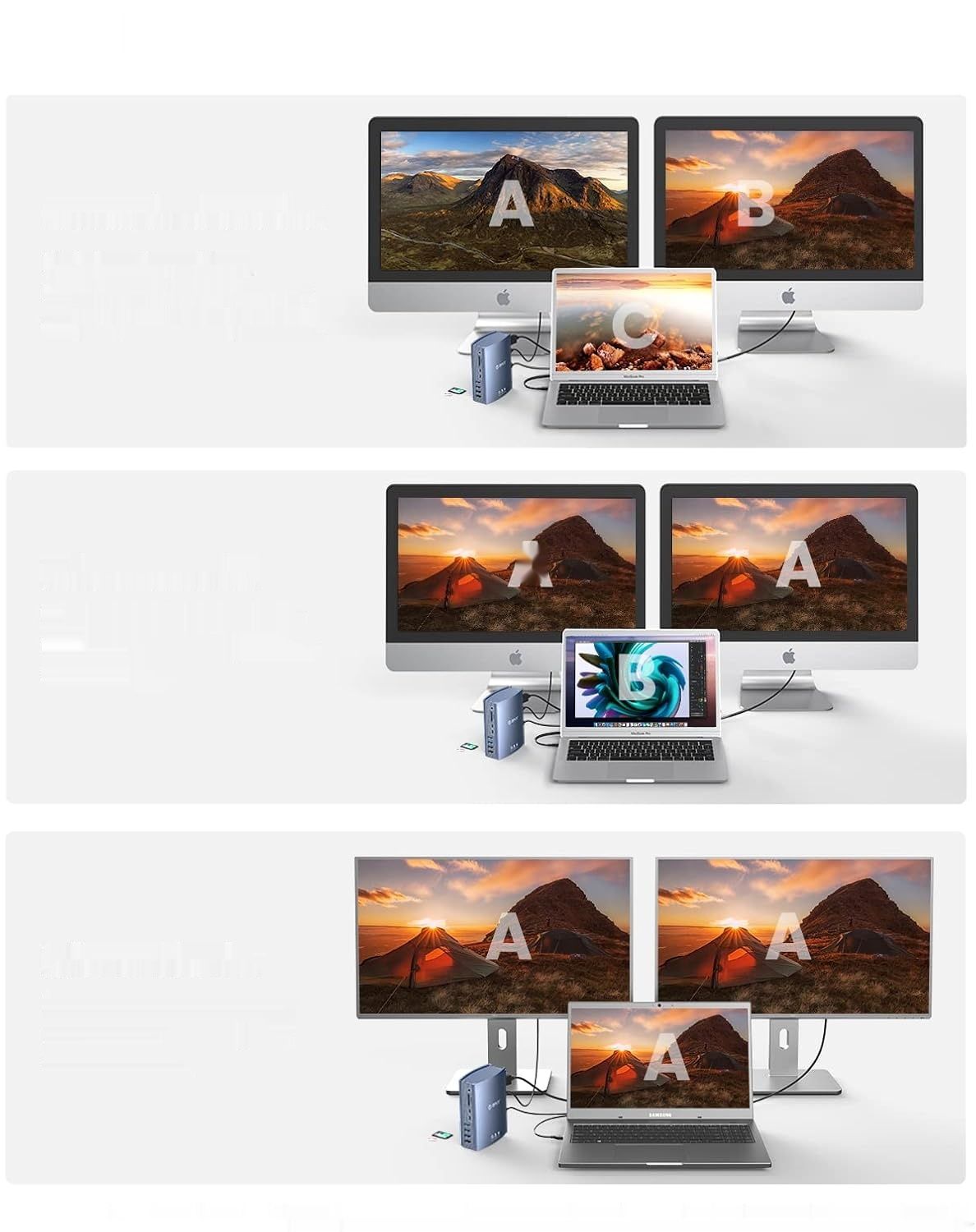 ORICO 15 w 1 Thunderbolt 3 stacja dokująca, 60W, 40Gbps, dual 4K 60Hz
