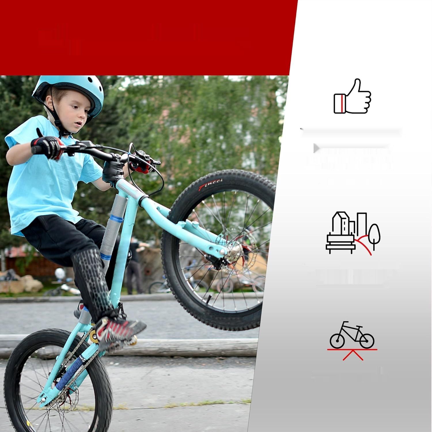 Fincci Opony BMX 20x1,75 z dętką, wentyl Schradera, płaszcz 47-406.