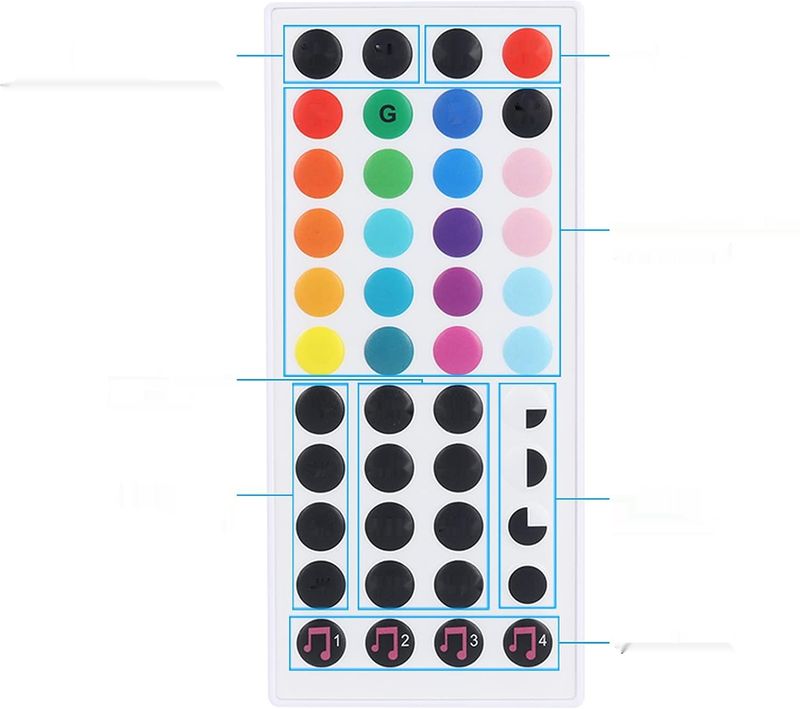 ALED Light LED RGB 5050 SMD 600 10m nie jest wodoodporna, pilot 44 przyciski.