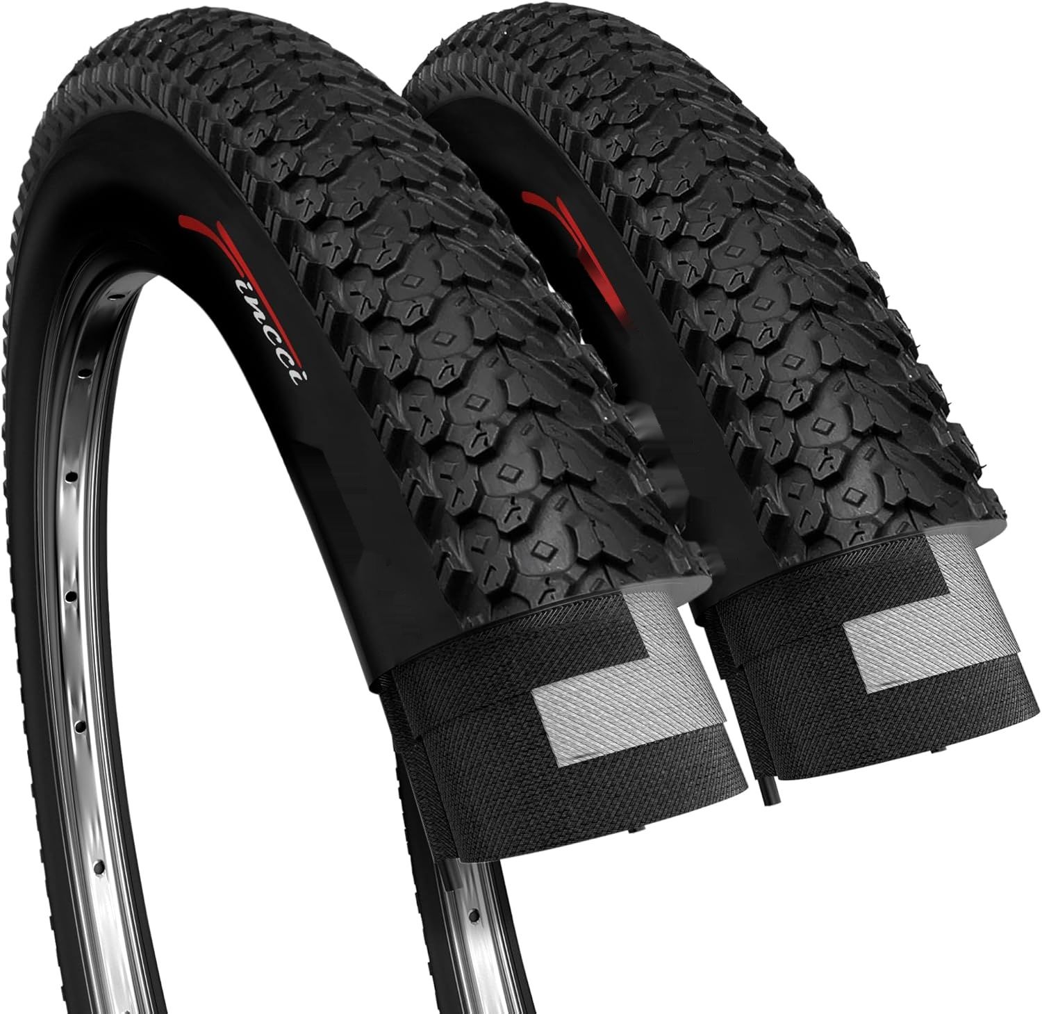 Fincci Opony Rowerowe 26 Cal - Opony MTB 26 x 2.125, Składane Opony