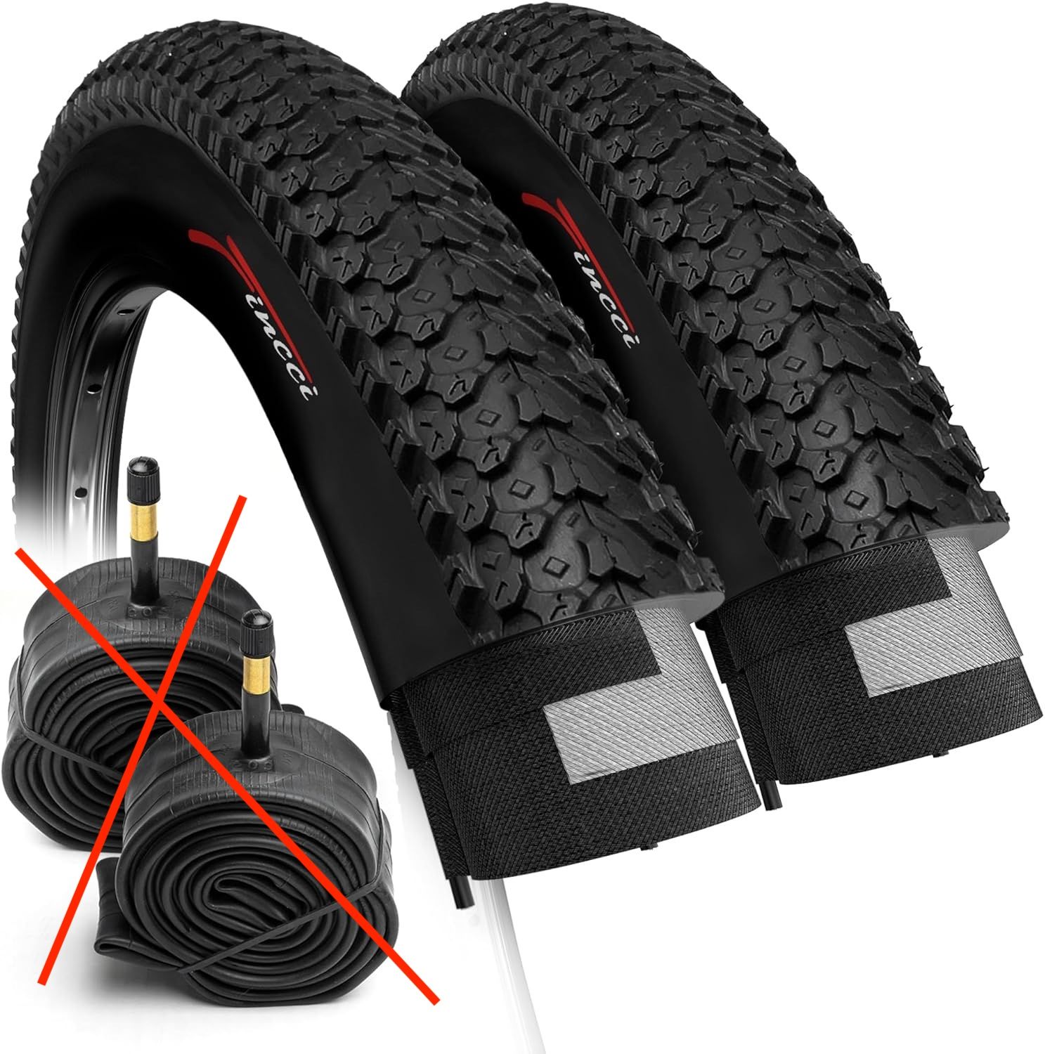 Fincci Zestaw Opon Rowerowych 26 x 2,125 cala, 57-559, 30 TPI Cupar, 2 szt.