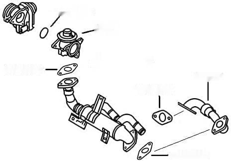 TBVPARTS Rura Chłodnicy 1.9TDI 038131521BL Escape AGR Komp. z Ibiza III+