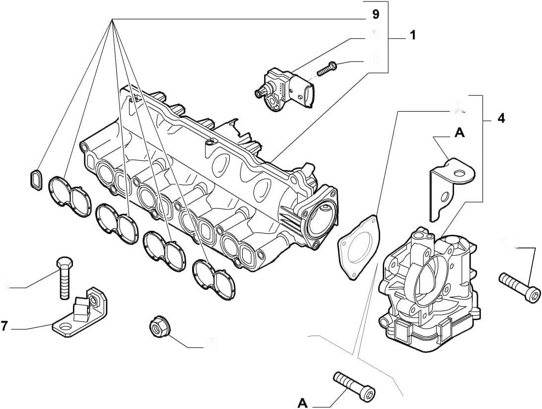 Zestaw TBVPARTS do usunięcia przepustnic kolektora dolotowego 2.0 CDTI 1.9 TTiD