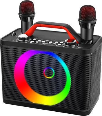 System karaoke ALPOWL z mikrofonem, światłami do użytku na zewnątrz/wewnątrz