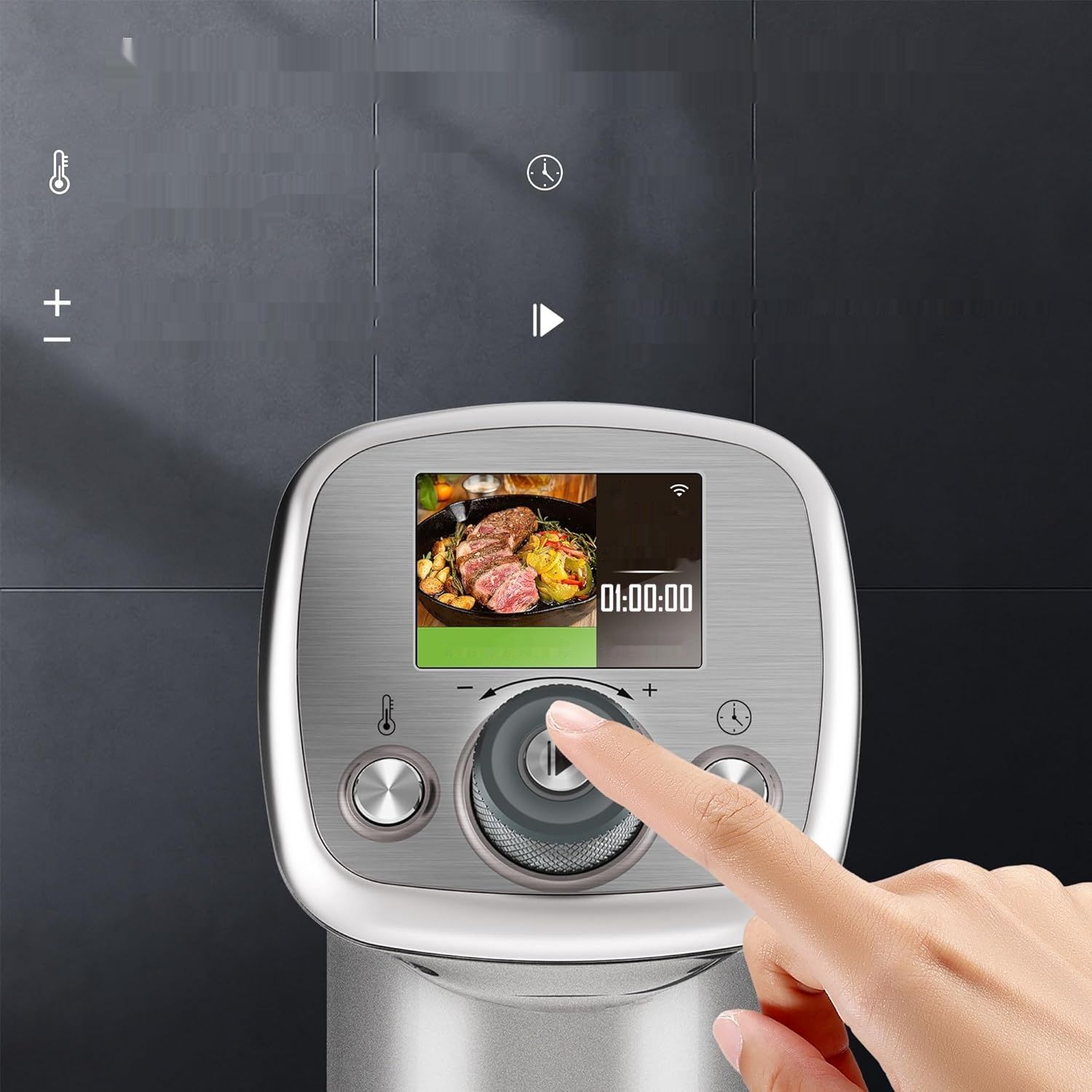 KitchenBoss WiFi Sous Vide Urządzenie IPX7, 40℃-90℃, TFT, 1100