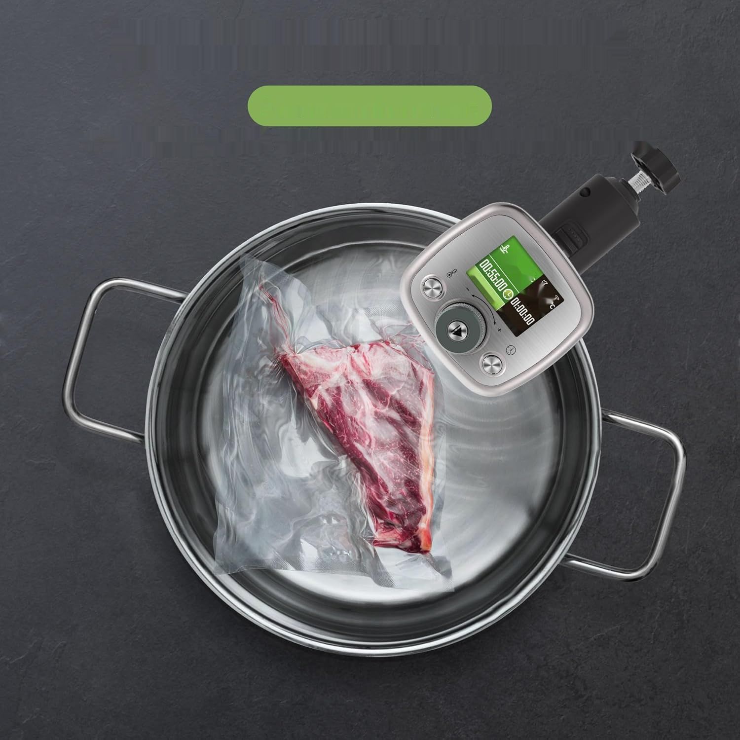 KitchenBoss WiFi Sous Vide Urządzenie IPX7, 40℃-90℃, TFT, 1100
