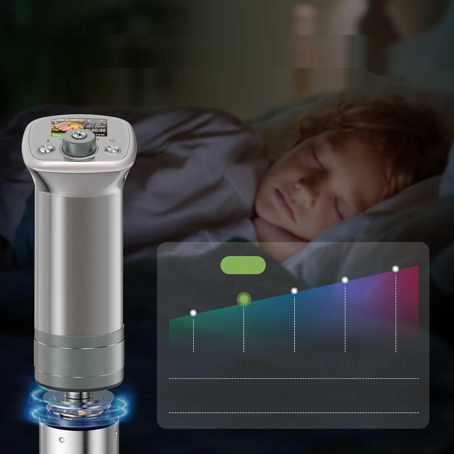 KitchenBoss WiFi Sous Vide Urządzenie IPX7, 40℃-90℃, TFT, 1100