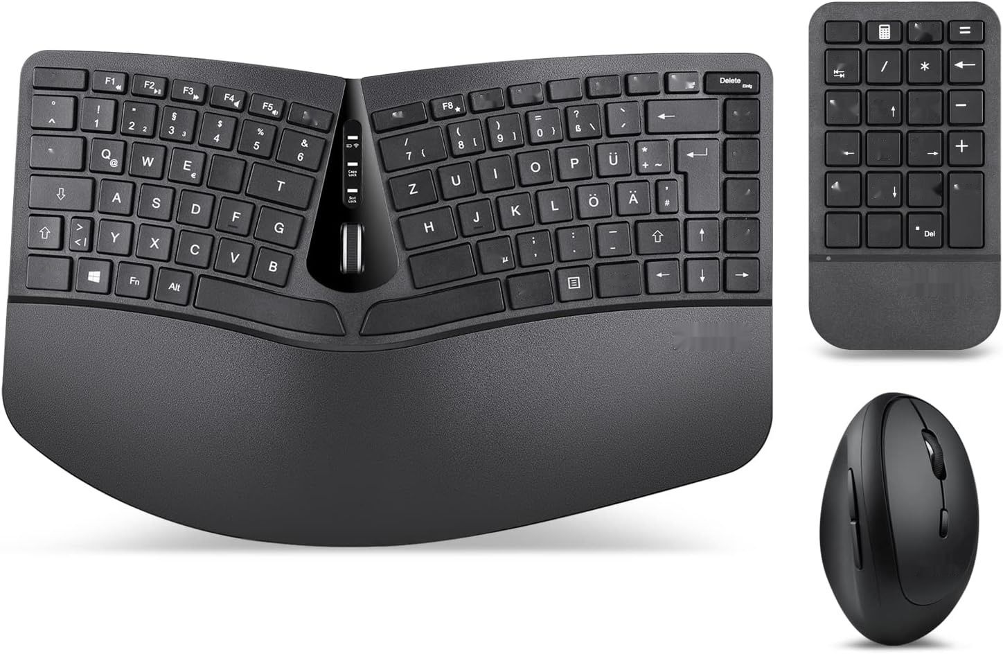 Perixx PERIDUO-606A 3-w-1 Bezprzew. Klawiatura, Mysz, Numeryczna, QWERTZ