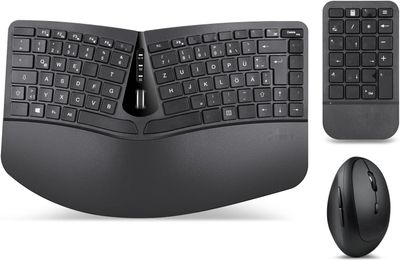 Perixx PERIDUO-606A 3-w-1 Bezprzew. Klawiatura, Mysz, Numeryczna, QWERTZ