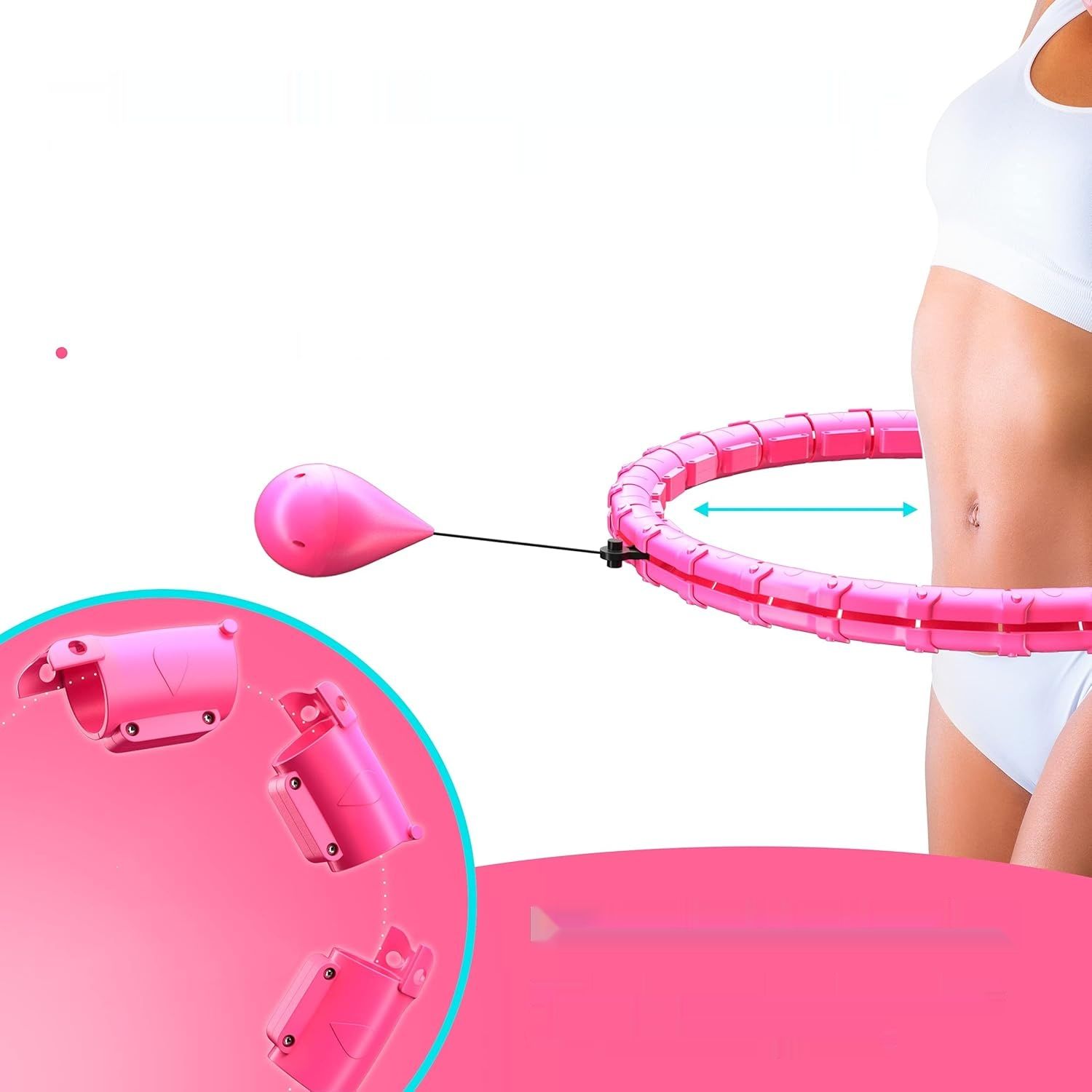Hula hop z obciążnikami, regulowane, odczepiany węzeł, dla dorosłych