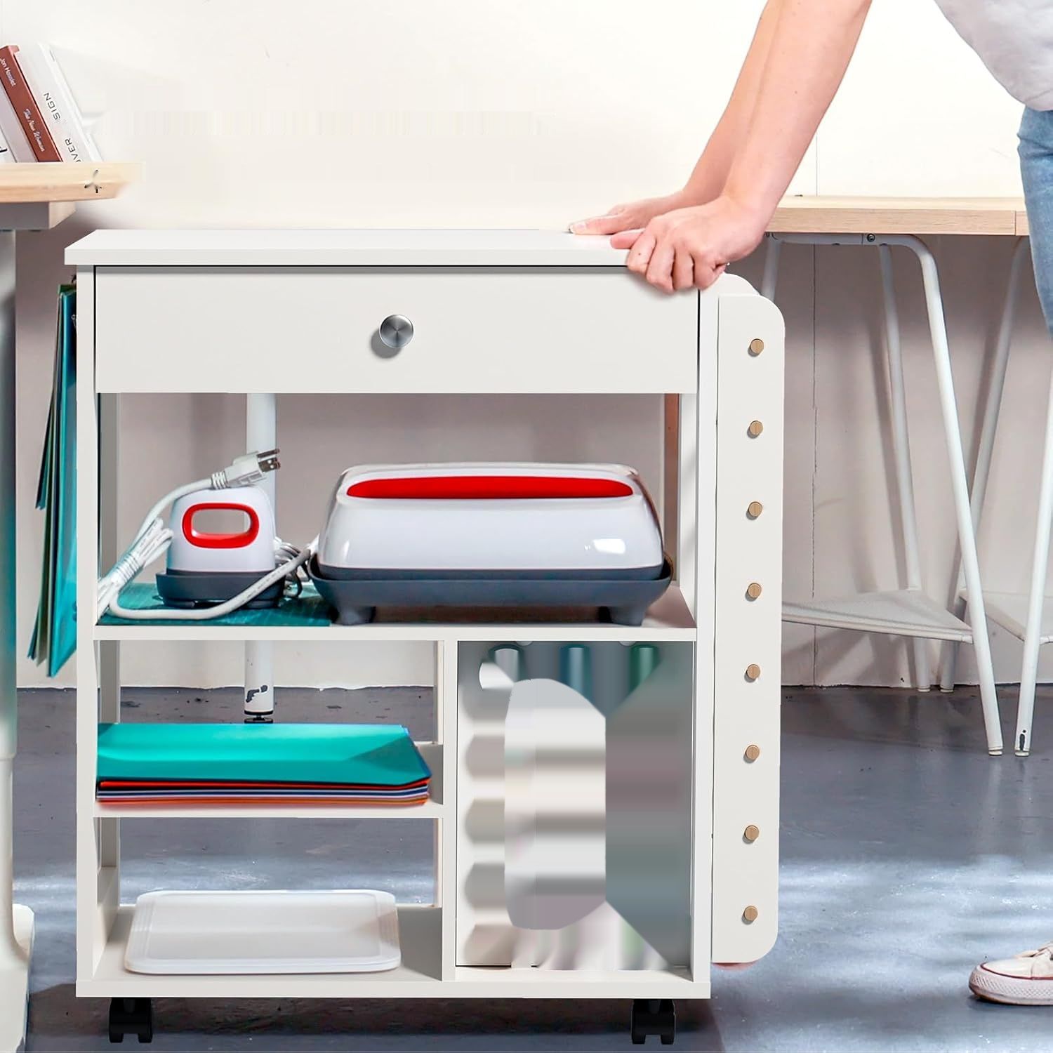 Crafit Wózek Rzemieślniczy i Stół Organizacyjny Kompatybilny z Cricut