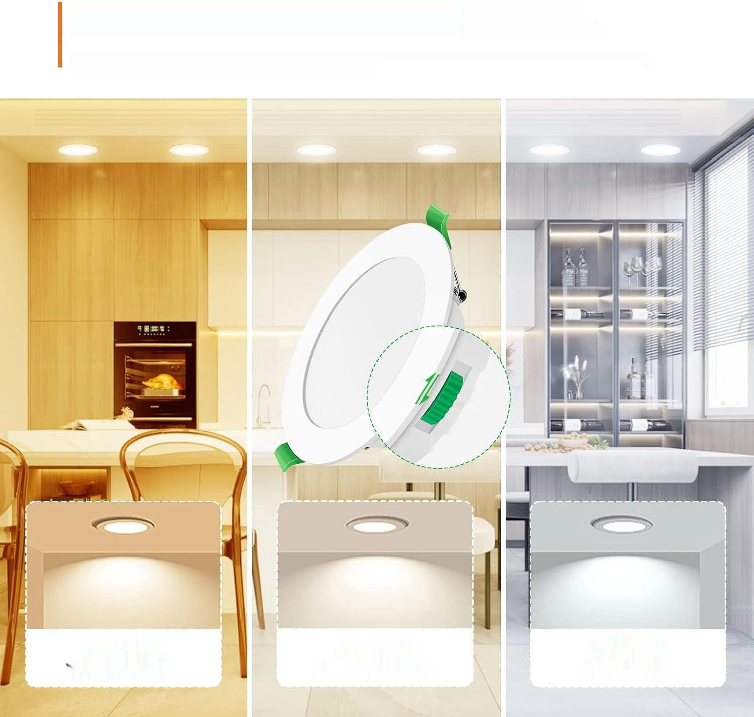 ALUSSO LED Lampka 230V, 5W, 400lm, 3CCT, IP44, zestaw 12, czarny