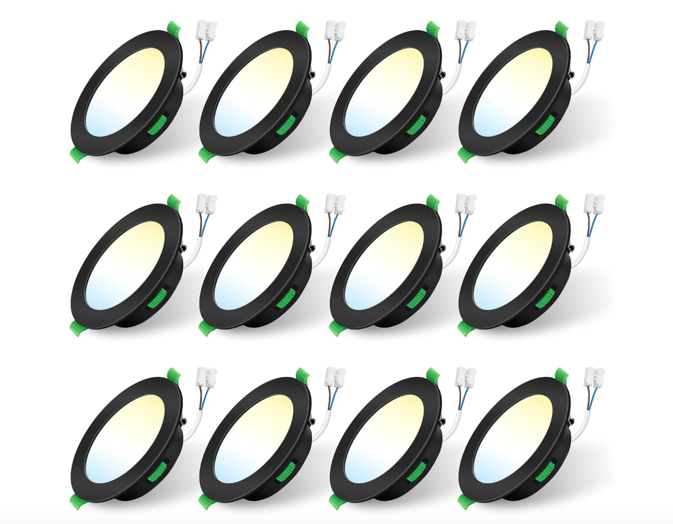 ALUSSO LED Lampka 230V, 5W, 400lm, 3CCT, IP44, zestaw 12, czarny