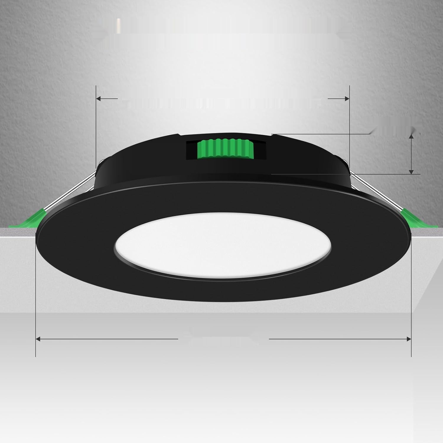 ALUSSO LED Lampka 230V, 5W, 400lm, 3CCT, IP44, zestaw 12, czarny