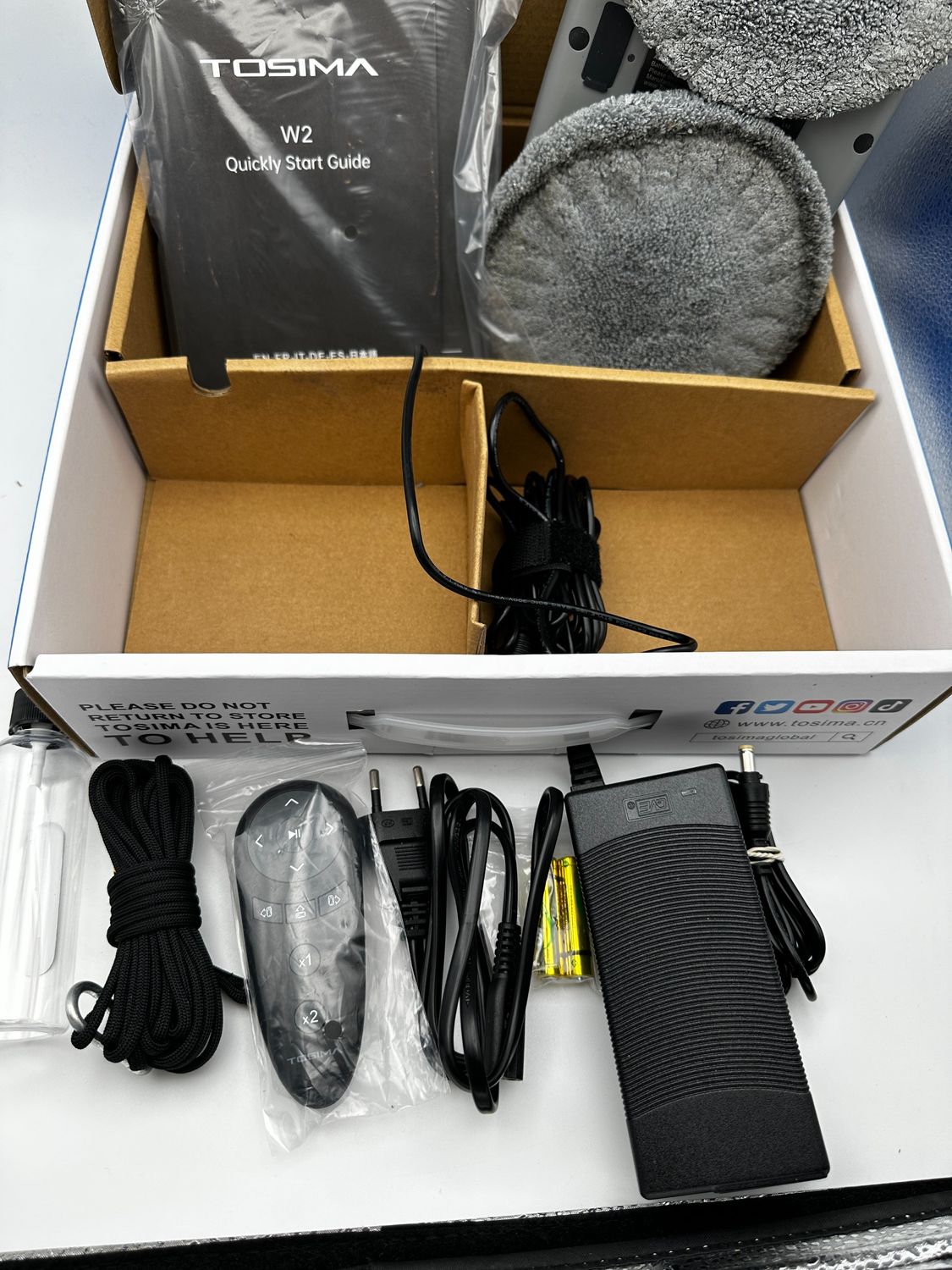 Tosima W2 Robot do Mycia Okien 3800PA, Elektryczny Czyściciel Okien