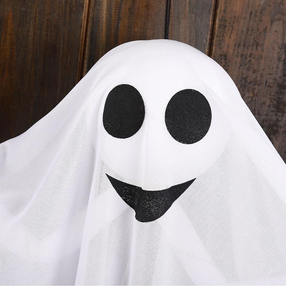 Bseical Zestaw 2 Duchów z LED, 60 cm Dekoracje Halloweenowe na Ogród